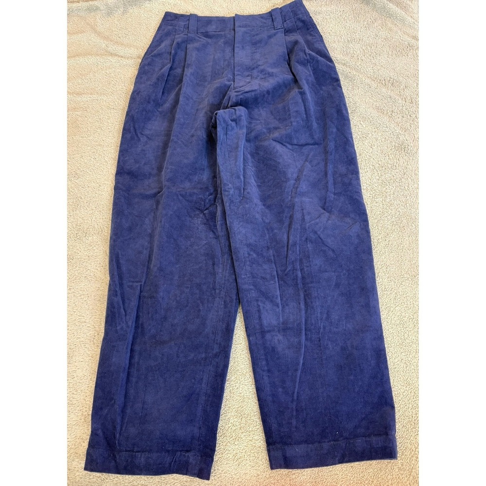 UNIQLO x MARNI Corduroy Wide Fit Pleated Pants Navy Blue Men‎ M 28-29 SS22 Retro
